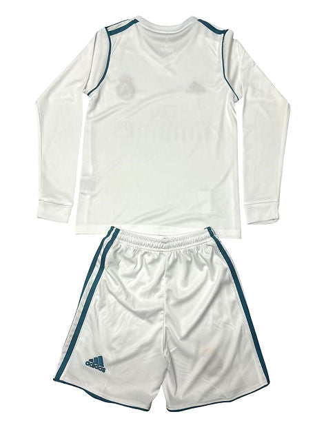 Retro Real Madrid LS Home Kids Kit 2017/2018 - Retro Shirt Stories