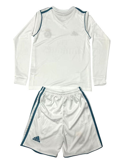 Retro Real Madrid LS Home Kids Kit 2017/2018 - Retro Shirt Stories