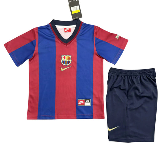 Retro Barcelona Home Kids Kit 1998/1999 - Retro Shirt Stories