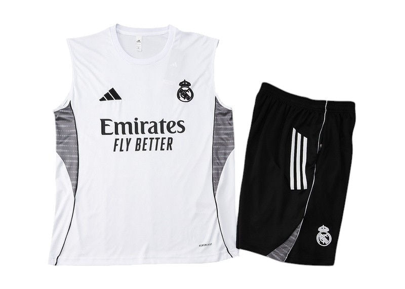 Real Madrid 2025/2026 Training Vest Kit White - Retro Shirt Stories