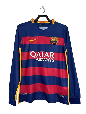 Retro Barcelona LS Home Shirt 2015/2016 - Retro Shirt Stories