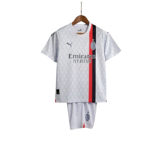 AC Milan Away Kids Kit 2023/2024 - Retro Shirt Stories
