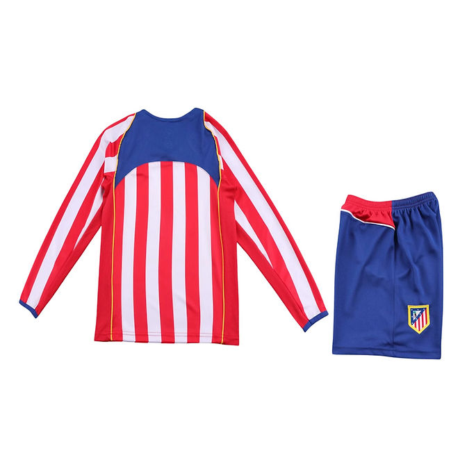 Retro Atlético Madrid LS Home Kids Kit 2004/2005 - Retro Shirt Stories