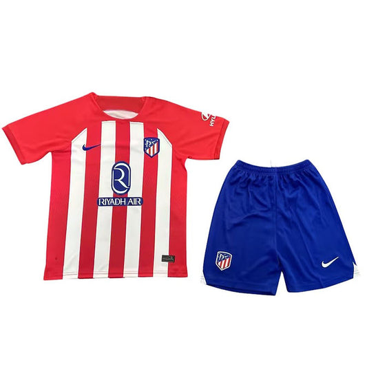 Atlético Madrid Home Kids Kit 2023/2024 - Retro Shirt Stories