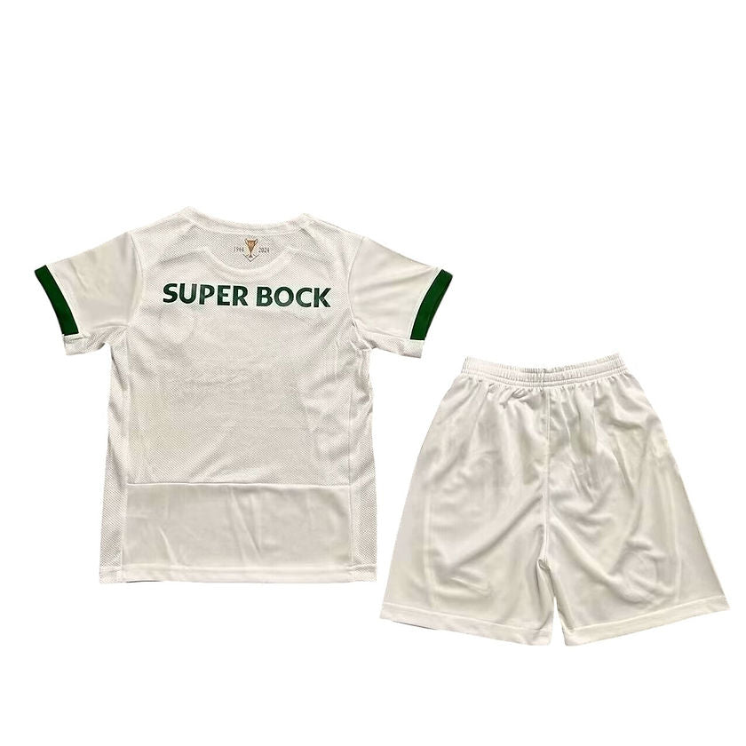 Sporting Lisbon Away Kids Kit 2024/2025 - Retro Shirt Stories