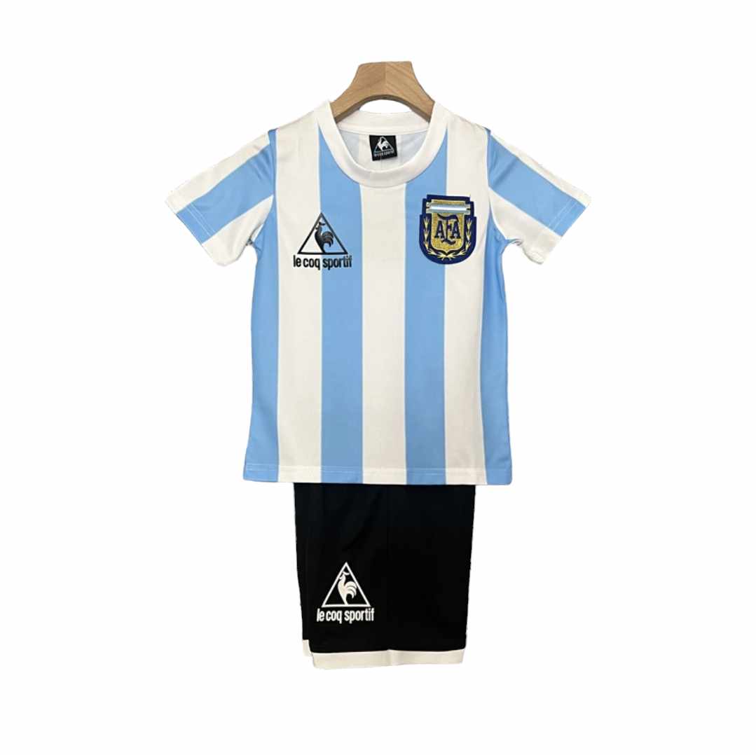 Retro Argentina Home Kids Kit 1986 - Retro Shirt Stories