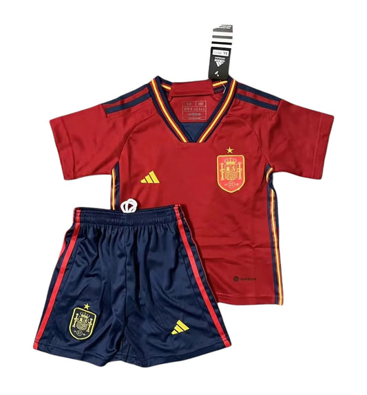 Spain Home Kids Kit 2022 - Retro Shirt Stories