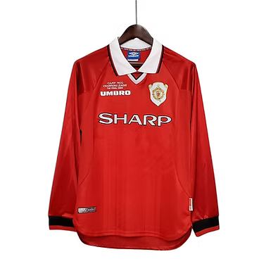 Retro Manchester United LS Home Shirt (CL Final edition) 1998/1999 - Retro Shirt Stories