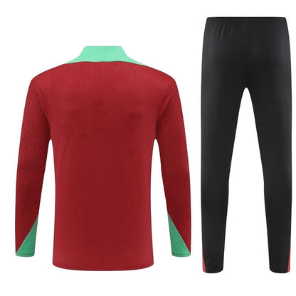 Portugal Long Sleeve 2024/2025 Training Kit Red - Retro Shirt Stories