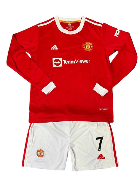 Manchester United LS Home Kids Kit 2021/2022 - Retro Shirt Stories