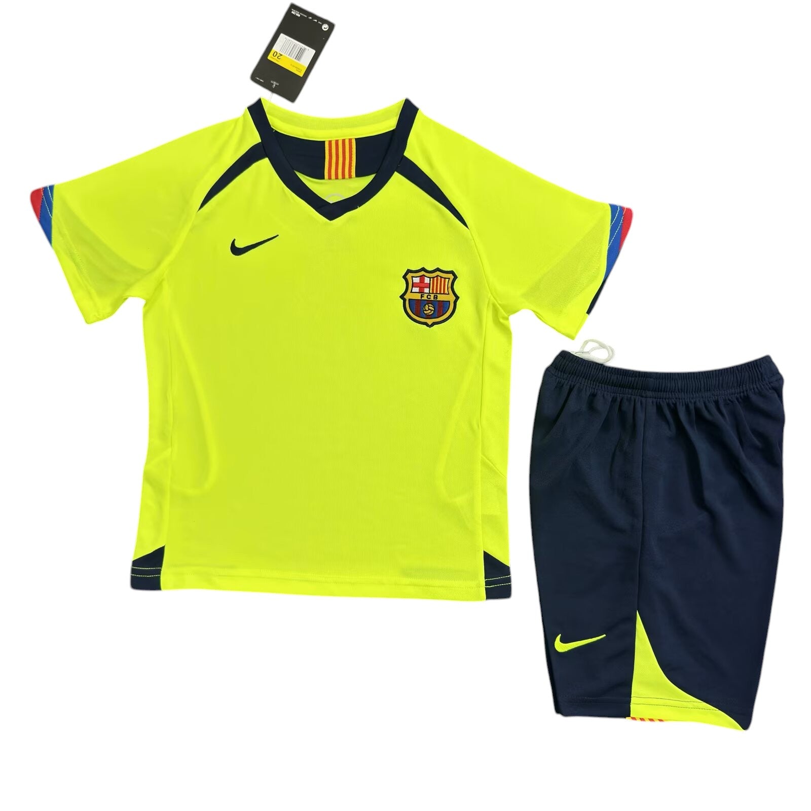 Retro Barcelona Away Kids Kit 2005/2006 - Retro Shirt Stories