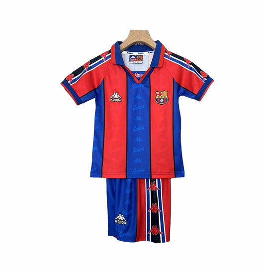 Retro Barcelona Home Kids Kit 1995/1997 - Retro Shirt Stories