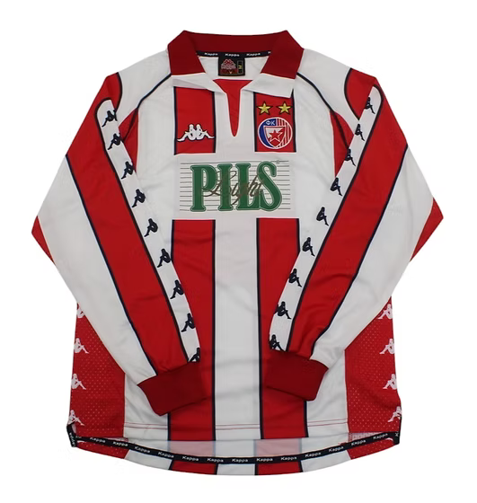 Retro Red Star Belgrade LS Home Shirt 1990/1991 - Retro Shirt Stories