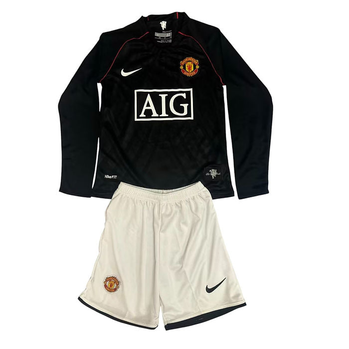 Retro Manchester United LS Away Kids Kit 2007/2008 - Retro Shirt Stories