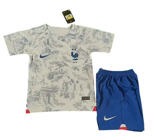 France Away Kids Kit 2022 - Retro Shirt Stories