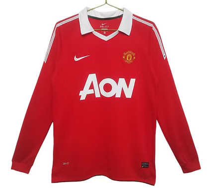 Retro Manchester United LS Home Shirt 2010/2011 - Retro Shirt Stories