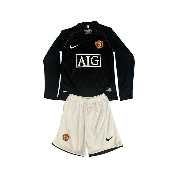 Retro Manchester United LS Away Kids Kit 2007/2008 - Retro Shirt Stories
