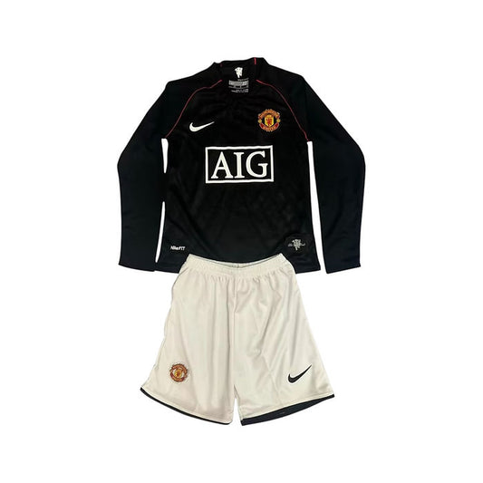 Retro Manchester United LS Away Kids Kit 2007/2008 - Retro Shirt Stories