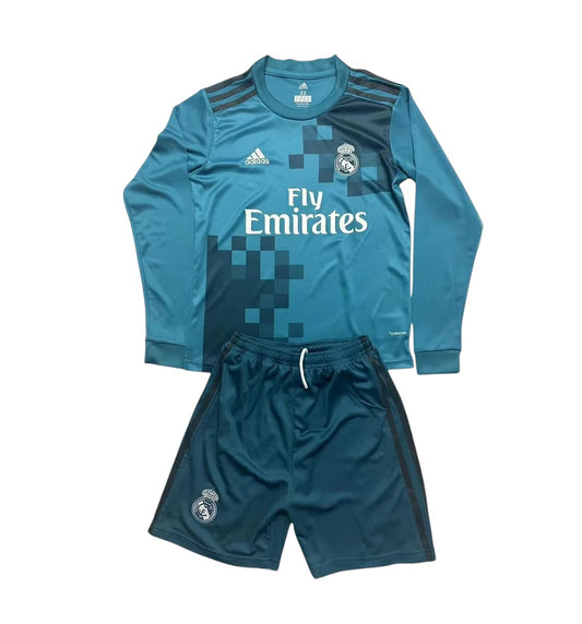 Retro Real Madrid LS 3rd Kids Kit 2017/2018 - Retro Shirt Stories