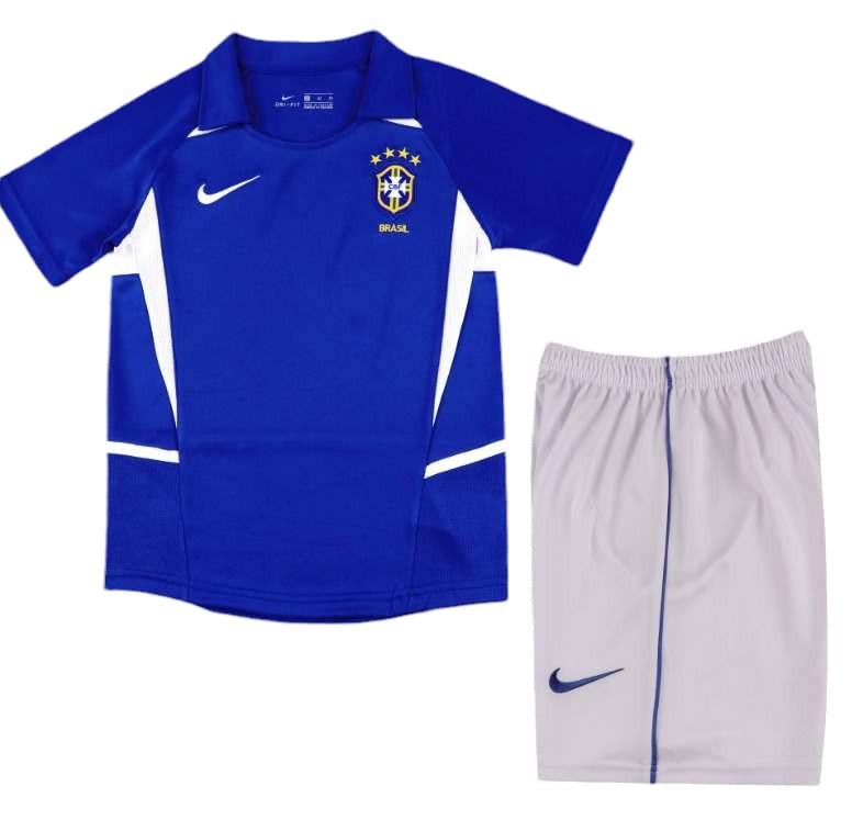 Retro Brazil Away Kids Kit 2002 - Retro Shirt Stories