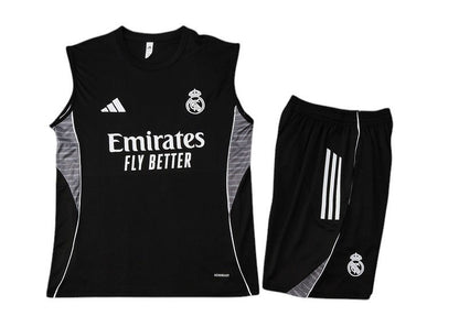 Real Madrid 2025/2026 Training Vest Kit Black - Retro Shirt Stories