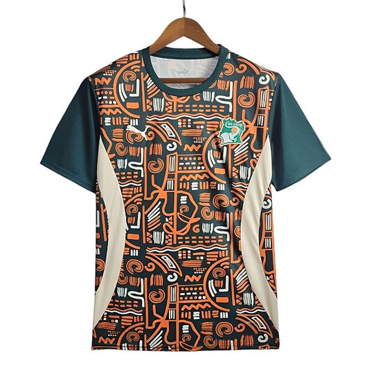 Ivory Coast Pre Match Shirt 2024 - Retro Shirt Stories