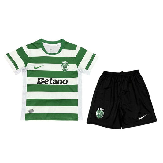 Sporting Lisbon Home Kids Kit 2025/2026 - Retro Shirt Stories