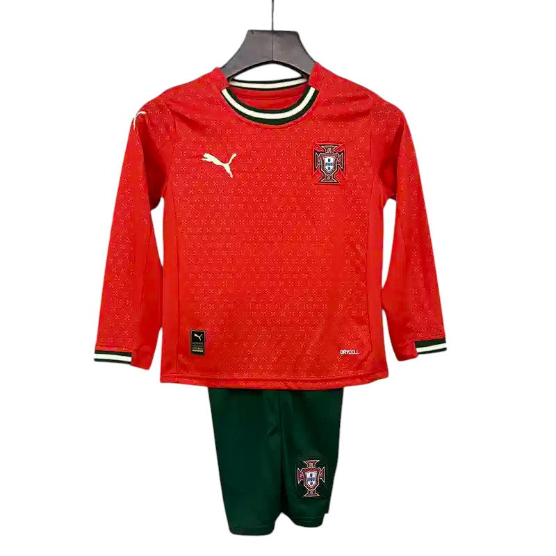 Portugal LS Home Kids Kit 2025 - Retro Shirt Stories