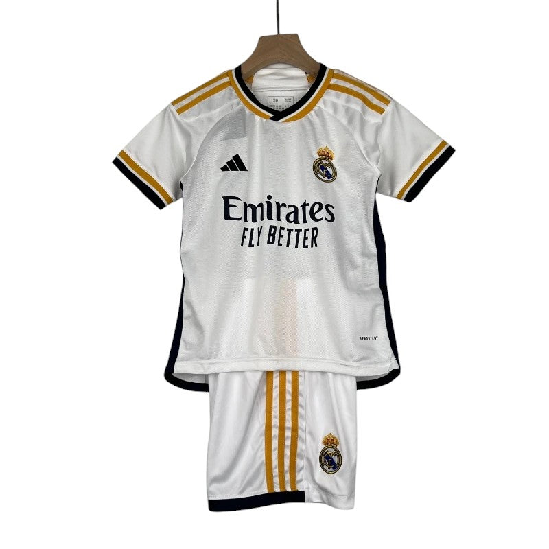 Real Madrid Home Kids Kit 2023/2024 - Retro Shirt Stories