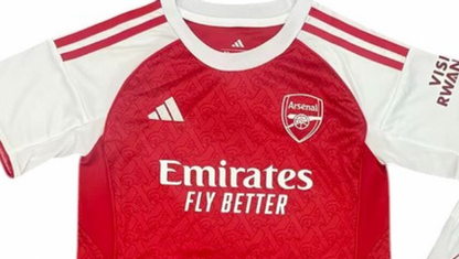 Arsenal Home Kids Kit 2025/2026 - Retro Shirt Stories