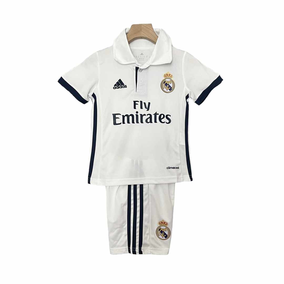 Retro Real Madrid Home Kids Kit 2016/2017 - Retro Shirt Stories