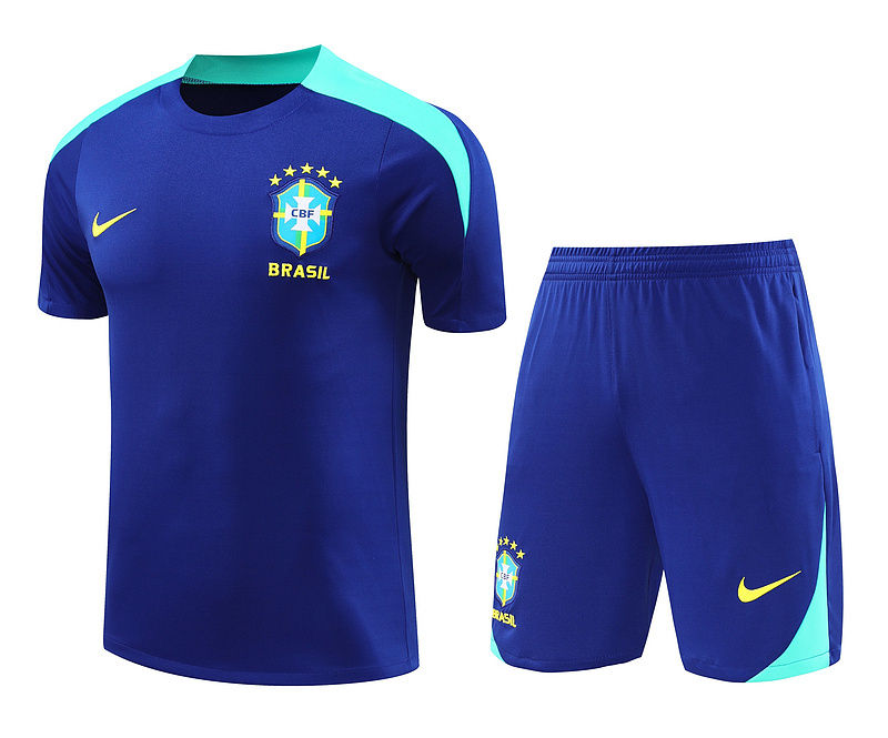 Brazil 2024/2025 Training Kit Navy - Retro Shirt Stories