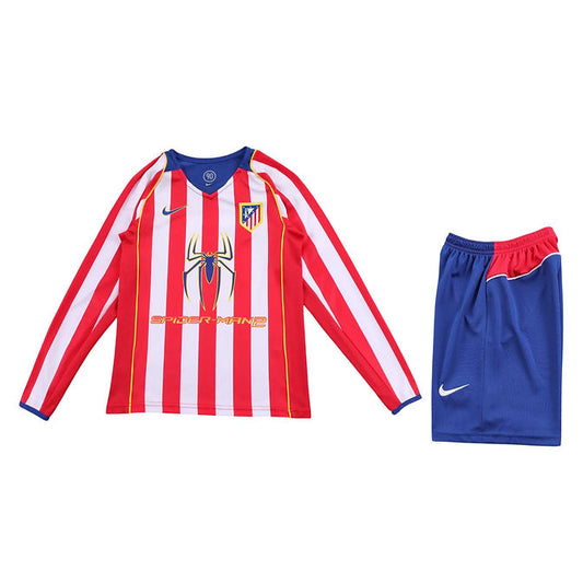 Retro Atlético Madrid LS Home Kids Kit 2004/2005 - Retro Shirt Stories
