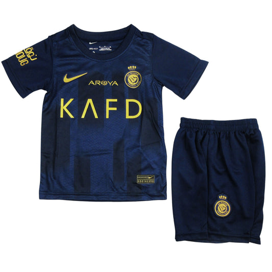 Al-Nassr Away Kids Kit 2023/2024 - Retro Shirt Stories
