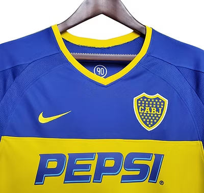 Retro Boca Juniors LS Home Shirt 2003/2004 - Retro Shirt Stories