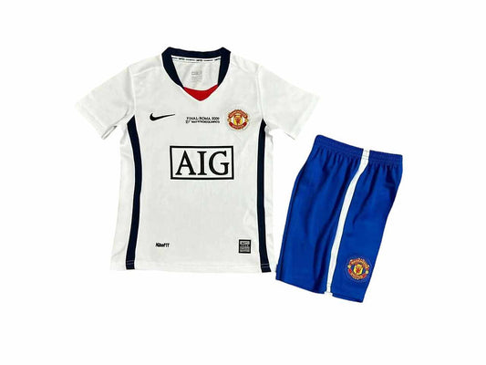 Retro Manchester United Away Kids Kit 2008/2009 - Retro Shirt Stories