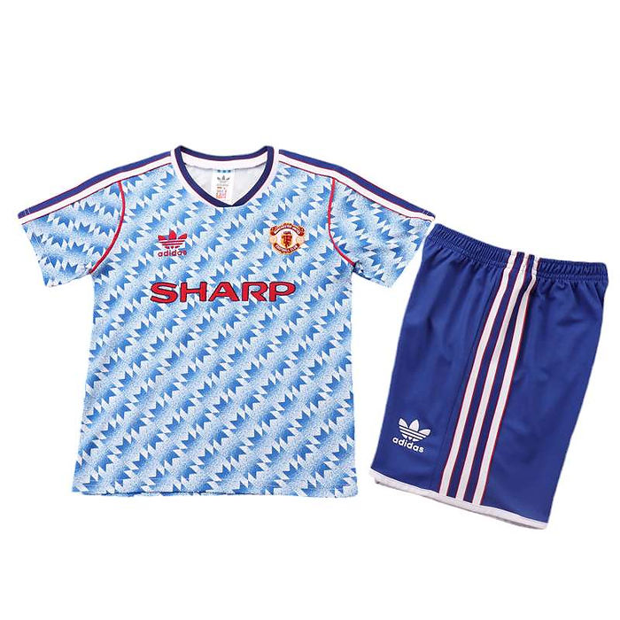 Retro Manchester United Away Kids Kit 1991/1992 - Retro Shirt Stories