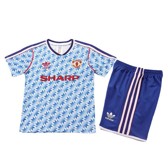 Retro Manchester United Away Kids Kit 1991/1992 - Retro Shirt Stories