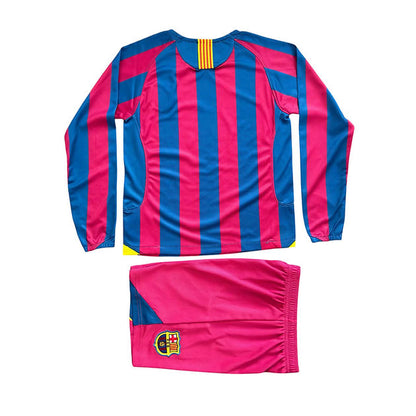 Retro Barcelona LS Home Kids Kit 2005/2006 - Retro Shirt Stories