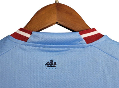 Manchester City Home Kids Kit 2022/2023 - Retro Shirt Stories