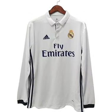 Retro Real Madrid LS Home Shirt 2016/2017 - Retro Shirt Stories