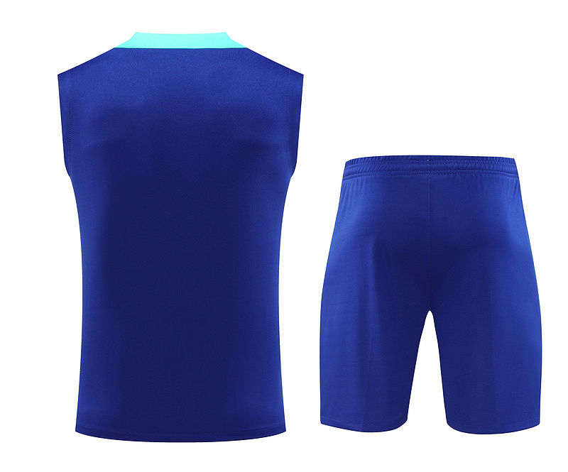 Brazil 2024/2025 Training Vest Kit Navy - Retro Shirt Stories