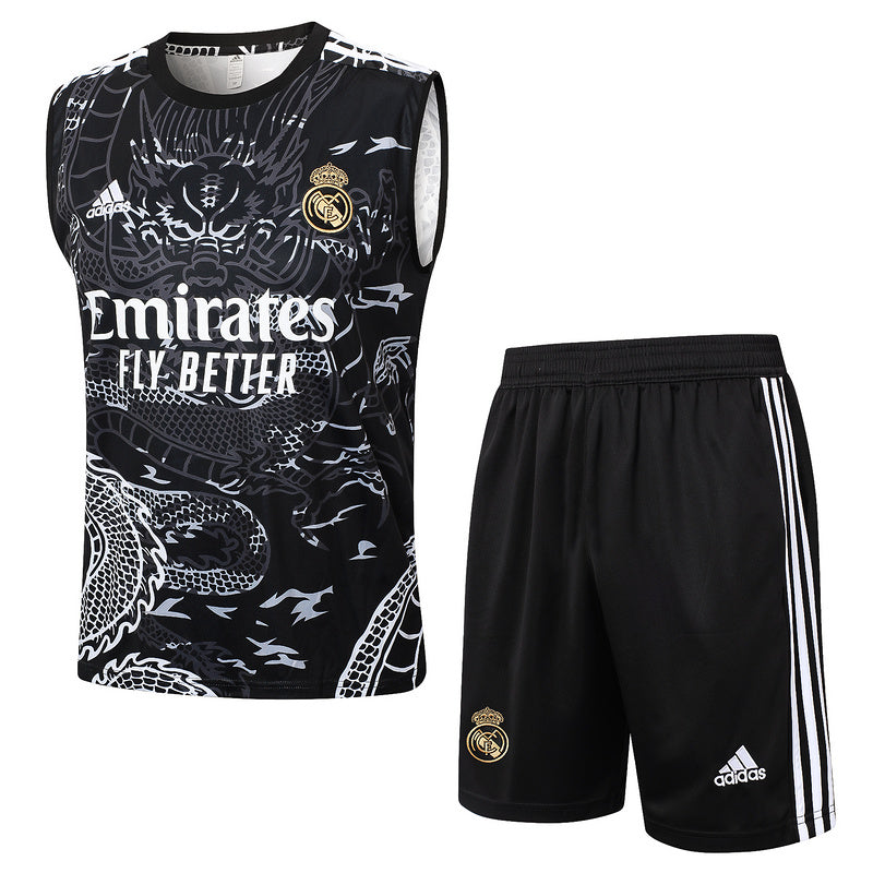 Real Madrid 2024/2025 Training Vest Kit Black - Retro Shirt Stories