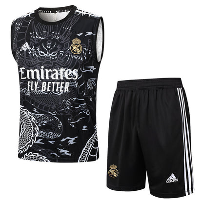 Real Madrid 2024/2025 Training Vest Kit Black - Retro Shirt Stories