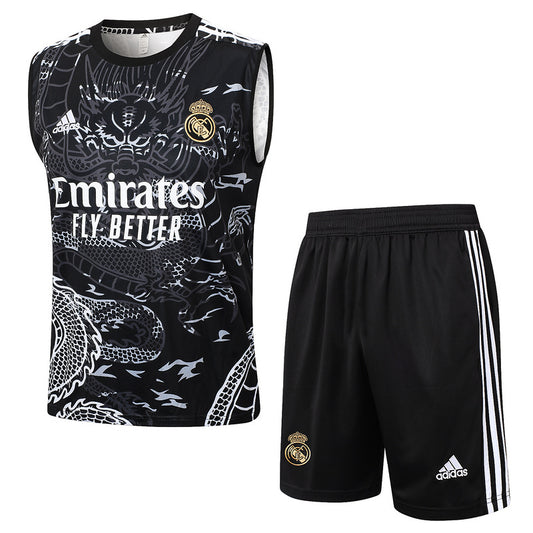 Real Madrid 2024/2025 Training Vest Kit Black - Retro Shirt Stories