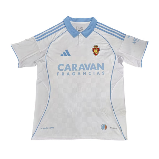 Real Zaragoza Home Shirt 2025/2026 - Retro Shirt Stories