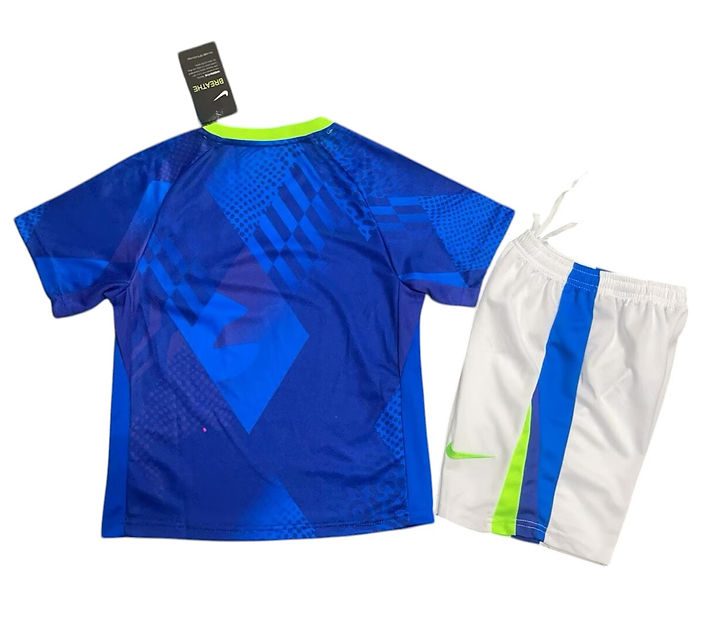 Brazil Away Kids Kit 2025 - Retro Shirt Stories