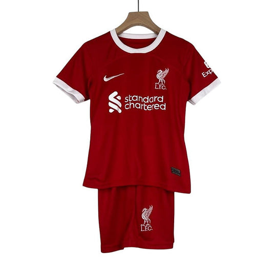 Liverpool Home Kids Kit 2023/2024 - Retro Shirt Stories