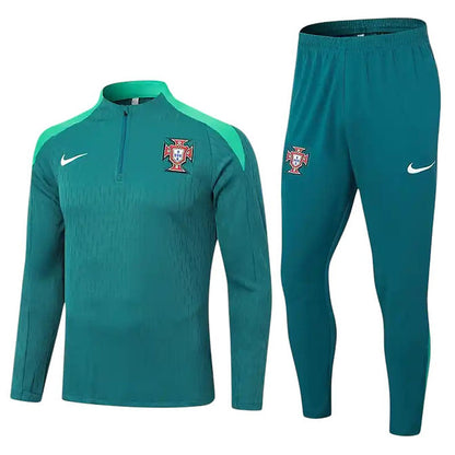 Portugal Long Sleeve 2024/2025 Training Kit Green - Retro Shirt Stories