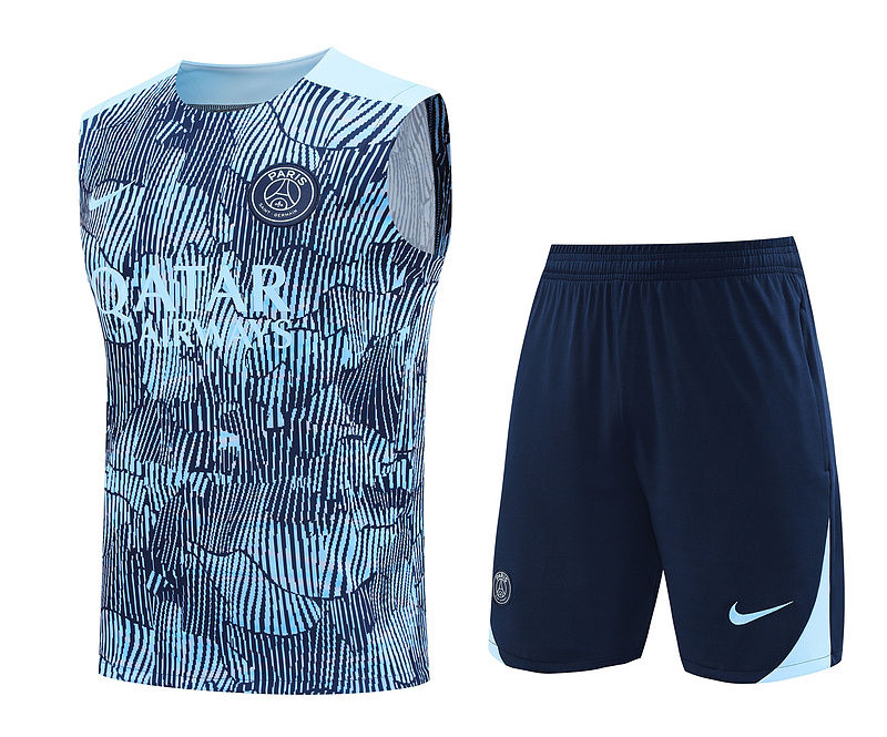 PSG 2024/2025 Training Vest Kit Navy - Retro Shirt Stories